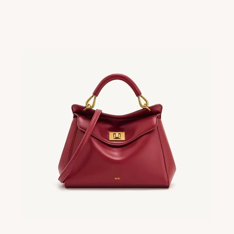 Borsa a Tracolla Donna in Vera Pelle Lucia Lock 26 cm Elegante - immagine 3