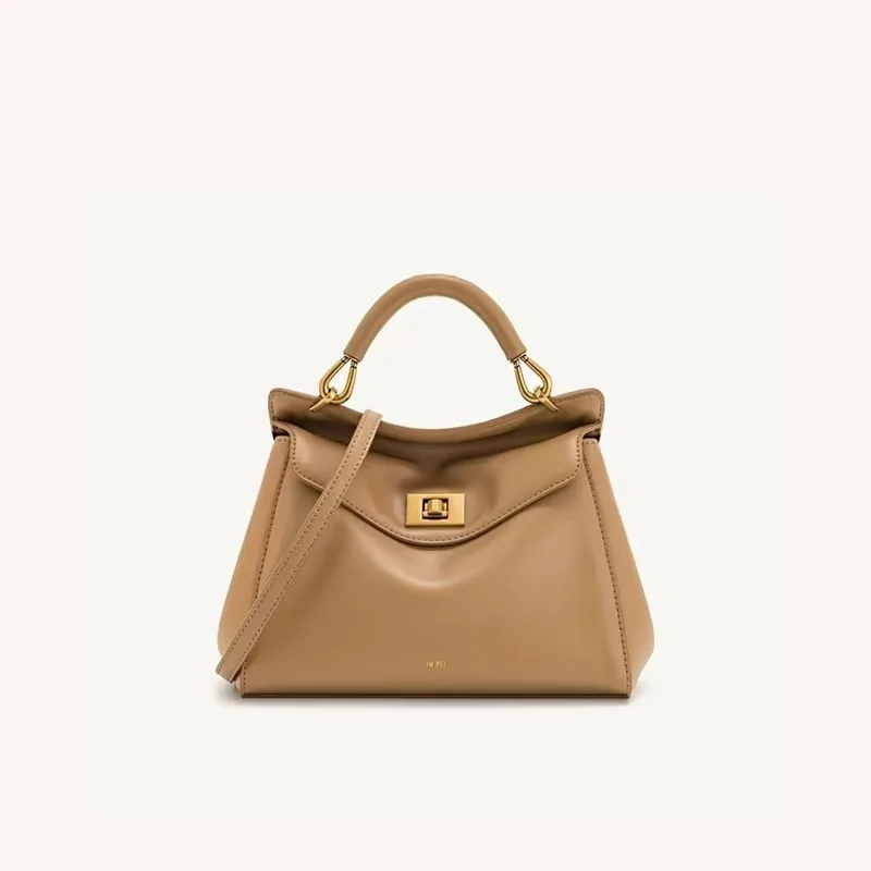 Borsa a Tracolla Donna in Vera Pelle Lucia Lock 26 cm Elegante - immagine 4