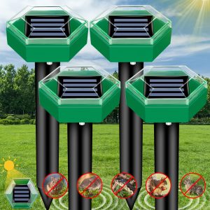 Scaccia Talpe Solare Ecologico per Giardino – Kit 4 Pezzi