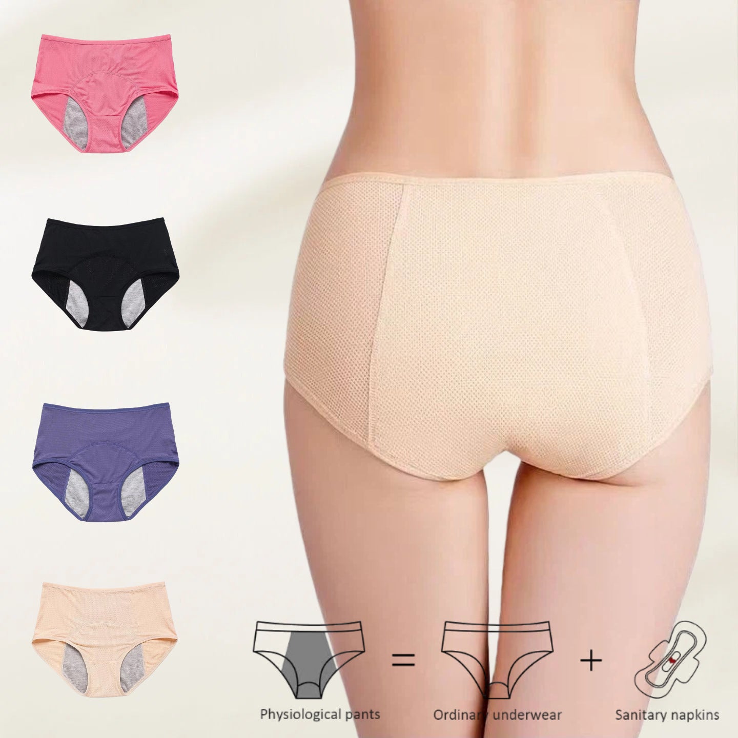 Mutandine Assorbenti Donna Vita Alta Taglie Forti - immagine 3