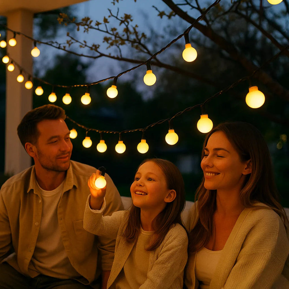 Ghirlanda Solare LED Esterno Impermeabile Giardino e Balcone - immagine 3