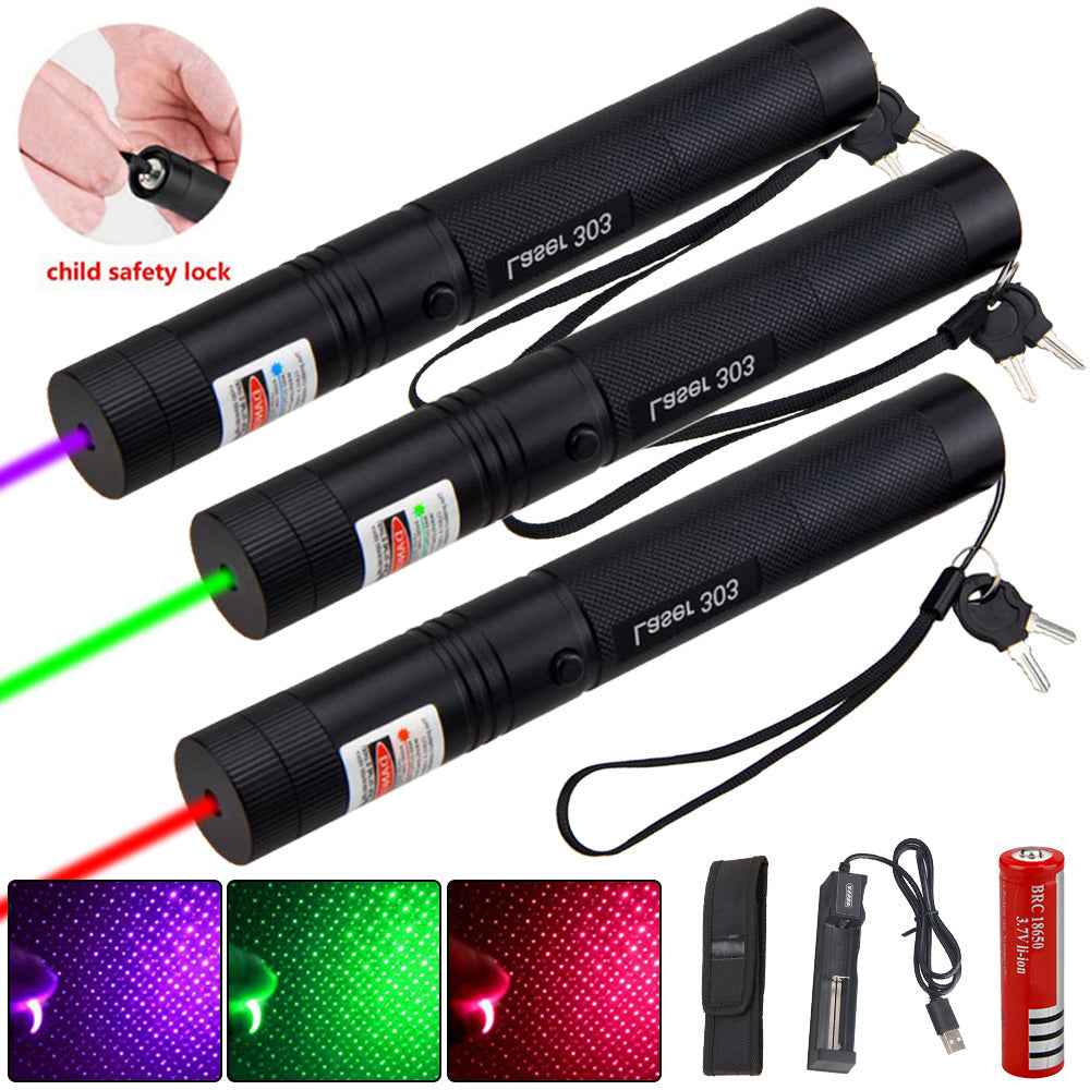 Puntatore Laser Alta Potenza USB Ricaricabile Portata Estesa - immagine 13