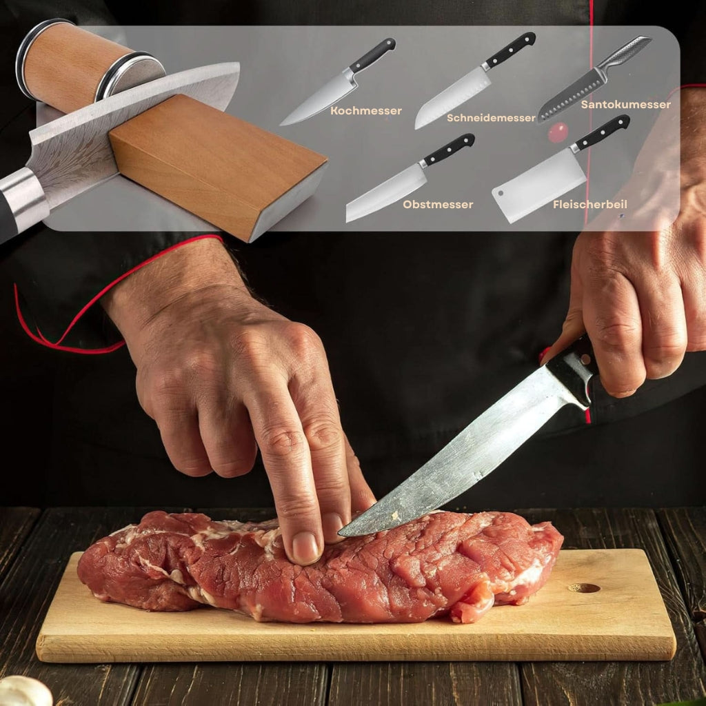 Affilacoltelli Diamante Guida Angolare Professionale Cucina Campeggio - immagine 10